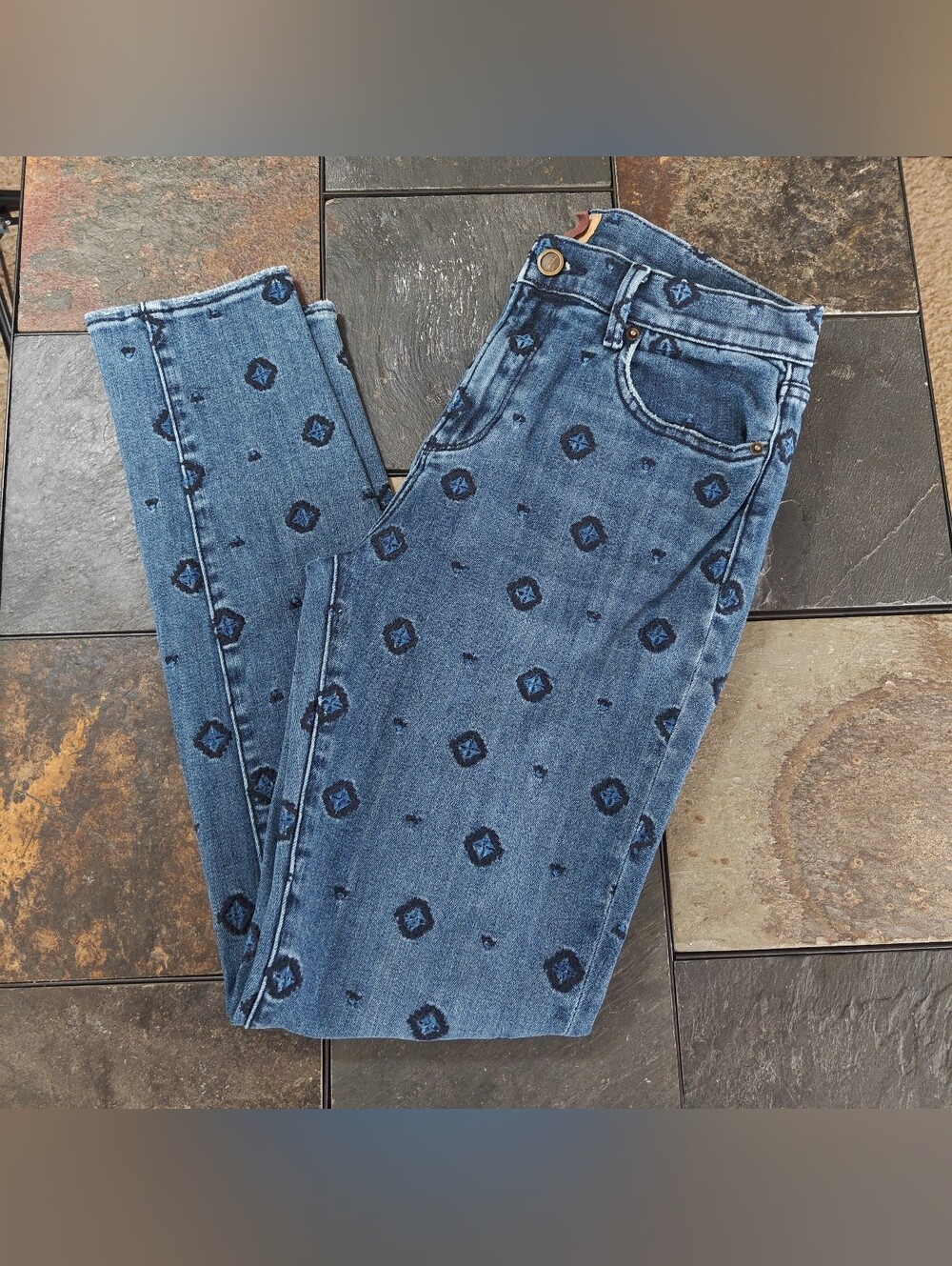 Driftwood Jackie Jeans Womens 29 Embroidered  Boho Skinny